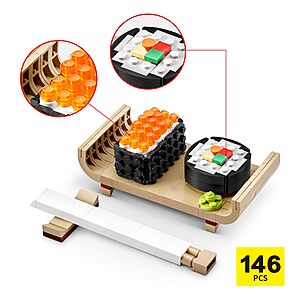 $8.50: MAX Premium Sushi Building Bricks Capsule x2 Novelty Unboxing Toy Collectible Mini's by ZURU at Amazon