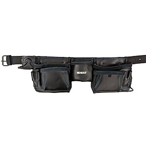 Kobalt General construction Leather Tool apron one_size in Black | KB6427 $39.98