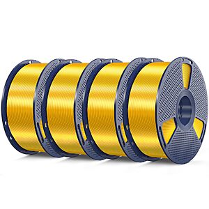 4-Pack 1KG SUNLU Silk PLA 1.75mm 3D Printer Filament (Various Bundles) $38-$41 w/ Prime S/H