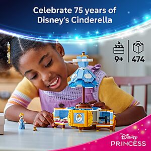 474-Piece LEGO Disney: Dresses - Cinderella's Dress (43266, 2025) $24.99 + Free Shipping w/ Prime or on $35+
