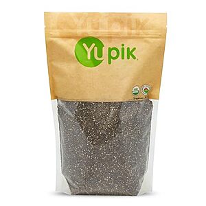 [SnS, AC] $6.59 | 2.2-lb Yupik Organic Black Chia Seeds at Amazon