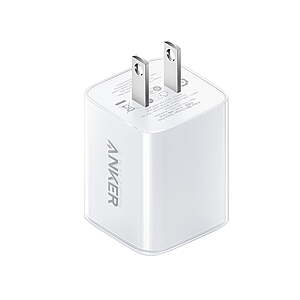 Anker Nano 40W GaN 2-Port Wall Charger (2 USB-C), Compact Fast Charger, White $10