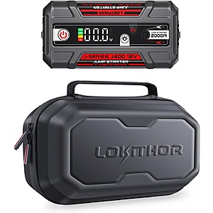 LOKITHOR J400 (Red) Jump Starter and J-Series Bag EVA Protection Case For Up to 8.0-Liter Gas and 6.0-Liter Diesel Engines $39.59 + Free Shipping