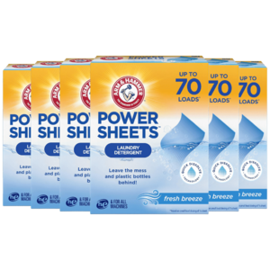 6-Pack: 35 Count Arm & Hammer Power Sheets Laundry Detergent $24.99 + Free Shipping