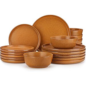 18-Piece vancasso Stoneware Dinnerware Set for 6 (Caramel Yellow) $44.99 + Free Shipping