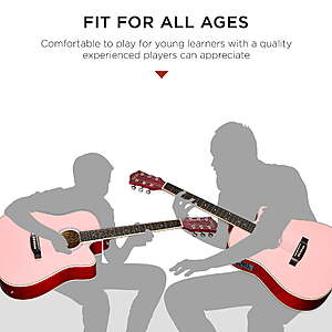 $80-100 FS Walmart by Best Choice Products Beginner Acoustic Electric Guitar Starter Set 41in w/ Wood Cutaway Design, Capo, Pic,Gig Bag & Amplifier & More