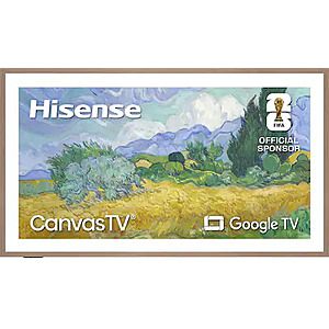 Hisense 65" Class S7 4K QLED 144Hz Canvas Series Smart Google TV, Smart Google TV with Hi Matte Display and UltraSlim Wall Mount (2026) $848.99