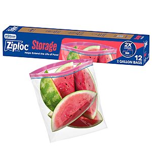 12-Pack 2-Gallon ZiplocFood Storage Bags $5.98 + Free Shipping w/ Prime or on $35+