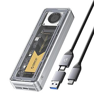 ORICO 40Gbps M.2 NVMe SSD Enclosure with Cooling Fan $50.99