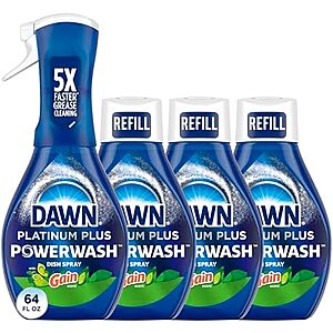 [SnS, AC] $38.60* | 3 × 4-Pack 16-Oz Dawn Platinum Powerwash Gain Original Dish Spray Starter Kit ($12.87 each) at Amazon