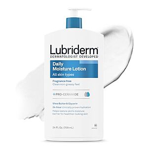 [SnS, AC] $4.98* | 24-Oz Lubriderm Daily Moisture Lotion + Pro-Ceramide (Fragrance Free) at Amazon
