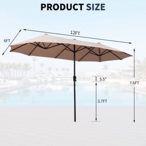 Ainfox 13' Large Rectangle Patio Umbrella (Various Colors) $63 + Free Shipping at Walmart