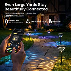 Linkind SP6 Smart Solar Pathway Light w/ App Control, USB-C & Solar Charging, Color-Changing RGBTW LEDs (Single) $14.99 + Free Shipping w/ Prime or on $35+