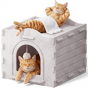 Apasiri Felt Cat House Cave (15" x 15" x 13") $10.49 + Free Shipping w/ Prime or on $35+