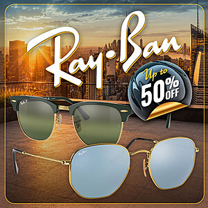 Ray-Ban Sunglasses (Non & Polarized) Up to 50% Off + Free Shipping