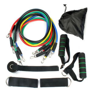 Resistance Band Workout Set w/ 5x Bands, 2x Handles, 2x Straps, Anchor and Storage Bag $5.99 + Free Shipping