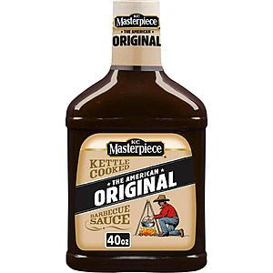 40-Ounce KC Masterpiece Barbecue Sauce, Original or Hickory Brown Sugar $3.17