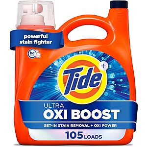 148-Ounce Tide Ultra Oxi Boost HE Liquid Laundry Detergent (105 Loads) 4 for $55.91 ($13.97 each, or less after rebate) w/ S&S + Free Shipping