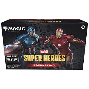 Magic: The Gathering | Marvel Super Heroes Beginner Box | 2-Player Card Game | Includes 2 Tutorial Decks, 8 Themed Half-Decks, 2 Playboards, 2 Spindowns, and More $24.44