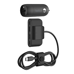 Belkin Boost Charge 30W 4-Port USB-C Car Charger w/ Power Delivery $14.99 + Free Shipping w/ Prime or on $35+