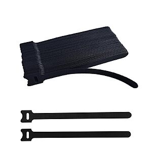 56-Ct 8" Reusable Hook & Loop Cable Ties (Black) $2.99 + Free Shipping w/ Prime or on $35+