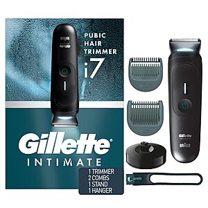 Gillette i7 Intimate Men's Pubic Hair Trimmer w/ LED Halo Light & 100-Minute Run Time $46.92 + Free Shipping