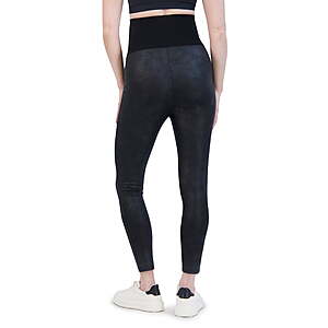 Time And Tru Women's Faux Leather Maternity Leggings Various Size Black $4.58 + FS Walmart+