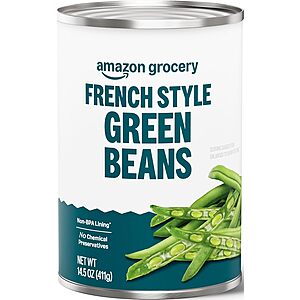 14.5-Ounce Amazon Grocery French Style Green Beans: 4 for $2.68 ($0.67/ea) w/ S&S + Free Shipping w/ Prime or on $35+