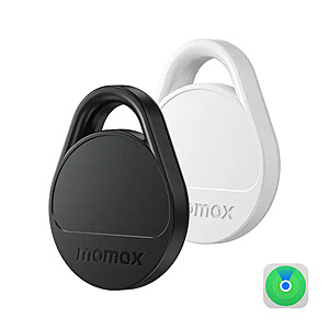2-Pack Momax Apple Find My Tracker (Black & White) $14.99 + Free Shipping