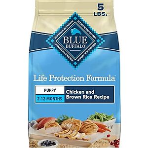 [SnS, AC] $4.49* | 5-lb Blue Buffalo Life Protection Formula Puppy Dry Dog Food (Chicken & Brown Rice) at Amazon