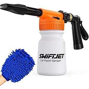 [AC] $26.79* | SwiftJet Car Wash Foam Cannon Spray Gun + Microfiber Wash Mitt at Amazon