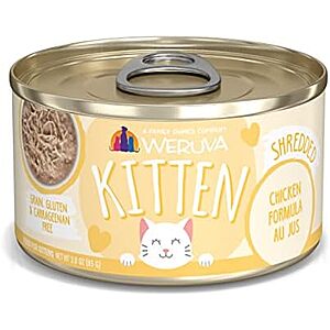 [SnS, AC] $11.57* | 12-Pack 3-Oz Weruva Kitten Food (Chicken Formula Au Jus Flavor) at Amazon