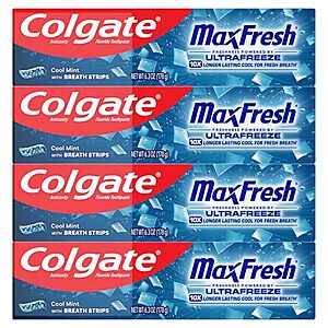 [SnS, AC] $6.79* | 4-Pk 6.3-Oz Colgate MaxFresh Cool Mint Toothpaste at Amazon