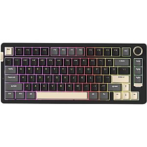 Rosewill Neon S75 80-Key Wireless Mechanical Gaming Keyboard w/ Hot-Swappable Red Switches, RGB Backlit & Volume Knob (Black) $36.00 + Free Shipping