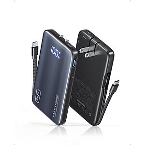 [AC] $17.33* | INIU 10,000mAh 3-in-1 Portable Wall Charger / Power Bank w/ 45W USB C at Amazon