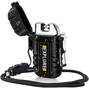 [Prime] $7.99* | LcFun Dual Arc Windproof Rechargeable Electric Lighter (Black) at Amazon