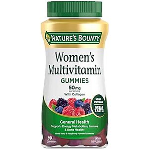 [SnS, AC] $8.79 | 2 × 90-Count Nature's Bounty Women Multivitamin Gummies ($4.39 each) at Amazon