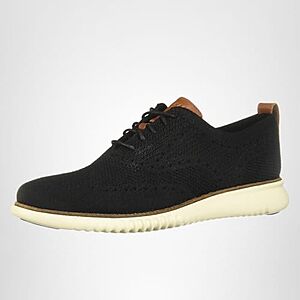 $54.97* | Cole Haan Men's 2.Zerogrand Lightweight Stitchlite Oxford Shoes (Black/Ivory) at Amazon