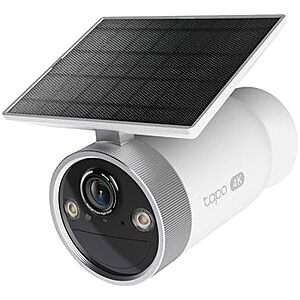 [AC] $89.99 | Tapo MagCam 4K Outdoor Wireless Security Camera - Battery with Integrated Solar, C465 at Amazon