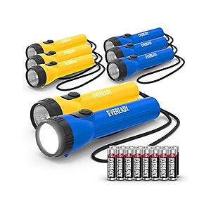 8 Pack Eveready LED Flashlight w/ 16 AA Batteries $14.99 + Free S&H w/ Prime at Woot!
