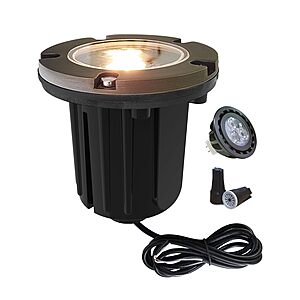 MALORY Low Voltage Landscape Lights, (φ125 mm) Brass Top Cover 12V Outdoor In Ground Lights (Flat Top) $21.49