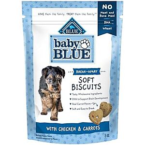 [SnS, AC] $1.74* | 8-Oz Blue Buffalo Baby Blue Natural Soft Dog Treat Biscuits w/ DHA at Amazon