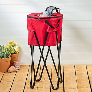 Freestanding Collapsible Insulated Portable Cooler for Drinks BBQ Party $18.99