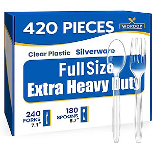 420 Count Extra Heavy Duty Plastic Silverware $15.59