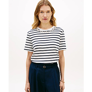 Tommy Hilfiger Women's Ribbed Bling T-Shirt (2 Colors) $14.83 + Free Pickup at Macys or Free Shipping on $39+