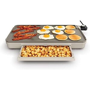 $39.98* | Bella 12" x 22" Electric Griddle w/ Warming Tray & Ceramic Nonstick Coating (Oatmilk) at Amazon