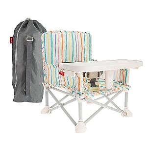 Nuby Pop-Up Booster Seat w/ Removable Tray & 3-Point Safety Straps (Stripes) $22.99 + Free Shipping w/ Prime or on $35+