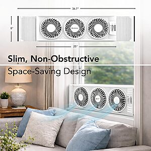 Comfort zone triple window fan  $42.87