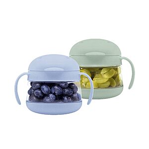Ubbi Tweat Snack Containers for Kids & Toddlers, BPA-Free Tritan Spill-Proof Toddler Snack Cups (1 per pack) Sage Green & Blue - $5.39
