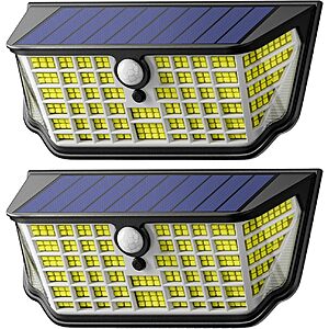 2-Pack WdtPro Motion Sensor Solar Security Lights (3 Lighting Modes) $14.99 ($7.49 each) + Free Shipping w/ Prime or on $35+